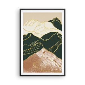 Poster in cornice nera - Cime d'oro - 61x91 cm