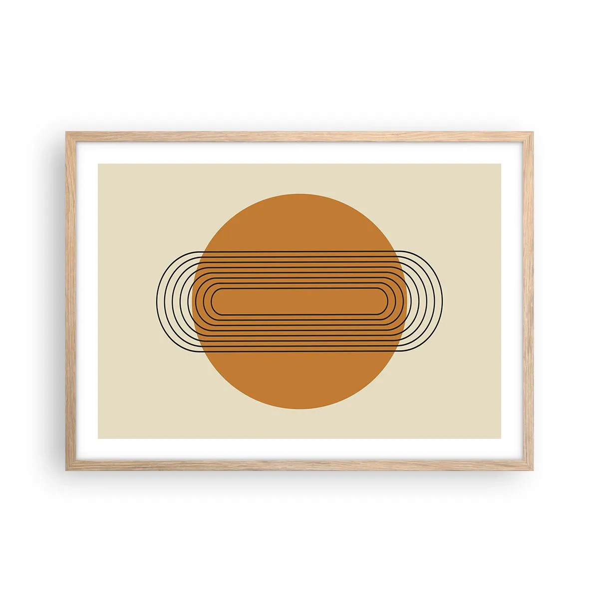 Poster in cornice rovere chiaro - Piano perfetto - 70x50 cm
