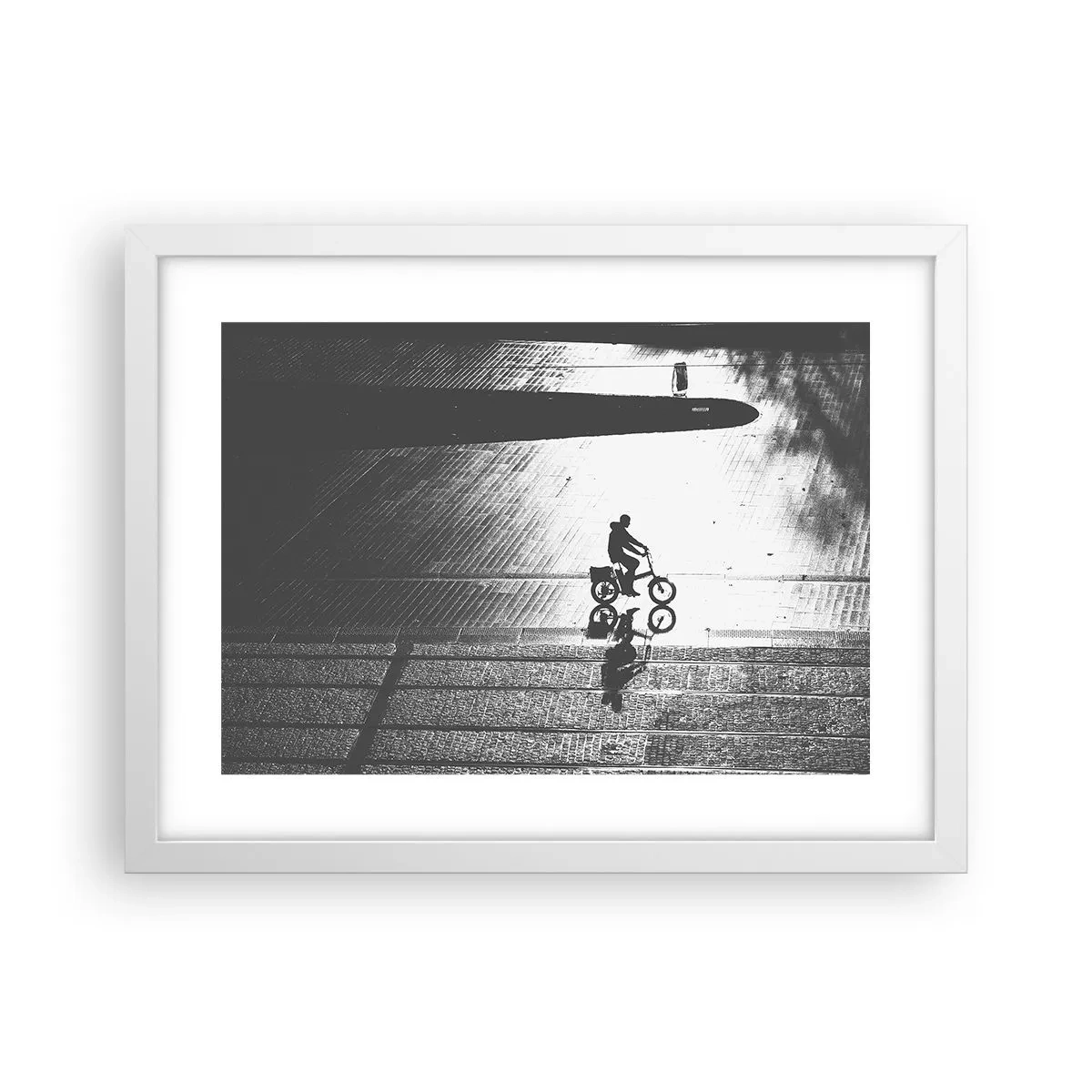 Poster in cornice bianca - Avanti, attraverso la città - 40x30 cm