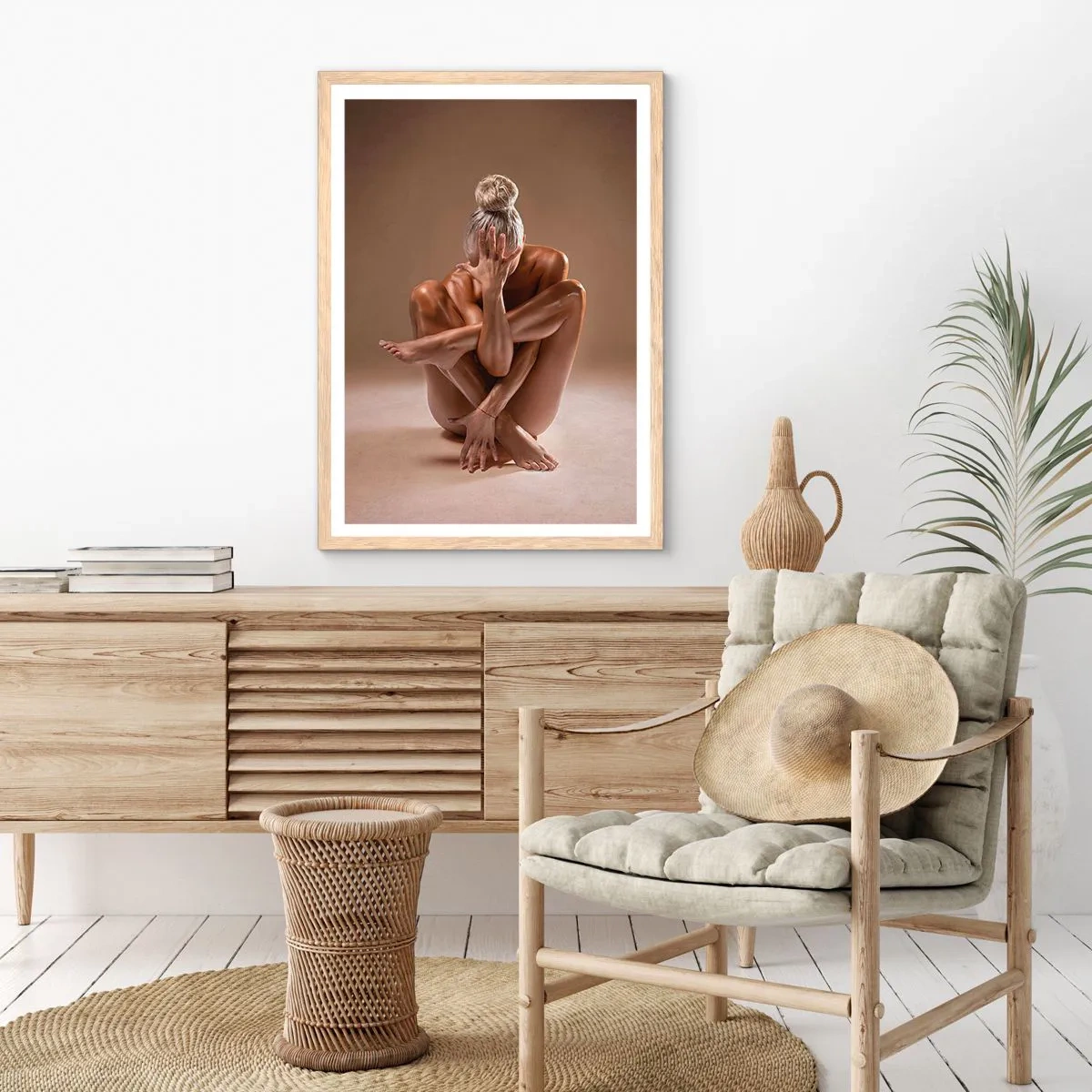 Poster in cornice rovere chiaro - Unità di corpo e anima - 70x100 cm