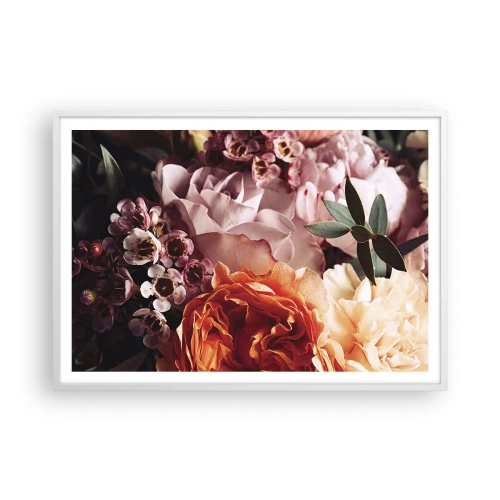 Poster in cornice bianca - Avvolti dalla bellezza - 100x70 cm