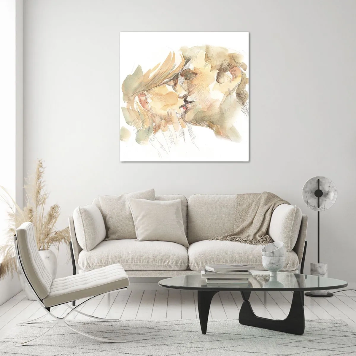 Quadro su vetro - Sarà l'anima gemella? - 70x70 cm