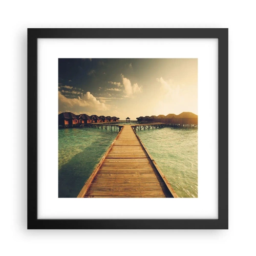 Poster in cornice nera - Caldo invito - 30x30 cm