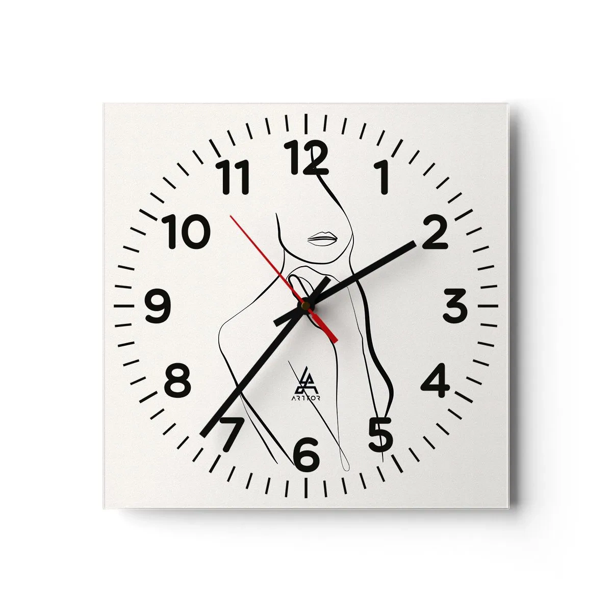 Orologio da parete - Orologio in Vetro - Onda di malinconia - 30x30 cm