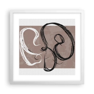 Poster in cornice bianca - Composizione: alla ricerca della pienezza - 40x40 cm