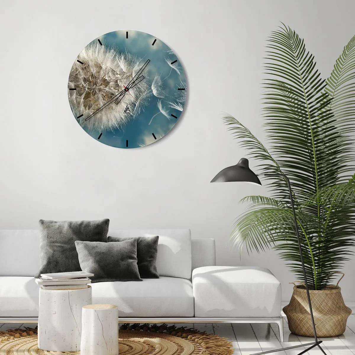 Orologio da parete - Orologio in Vetro - Il respiro dell'angelo - 40x40 cm