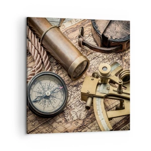 Quadro su tela - Stampe su Tela - Traccia la rotta - 50x50 cm