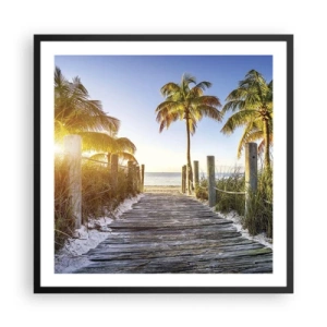 Poster in cornice nera - Dritto in paradiso - 60x60 cm