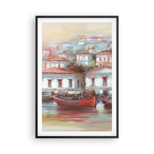 Poster in cornice nera - Cittadina felice - 61x91 cm