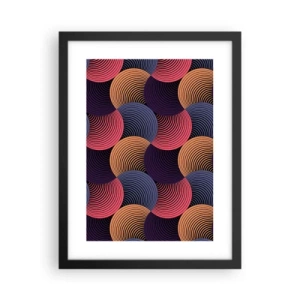 Poster in cornice nera - Al ritmo delle sfere - 30x40 cm