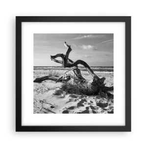 Poster in cornice nera - Scolpito dal mare - 30x30 cm