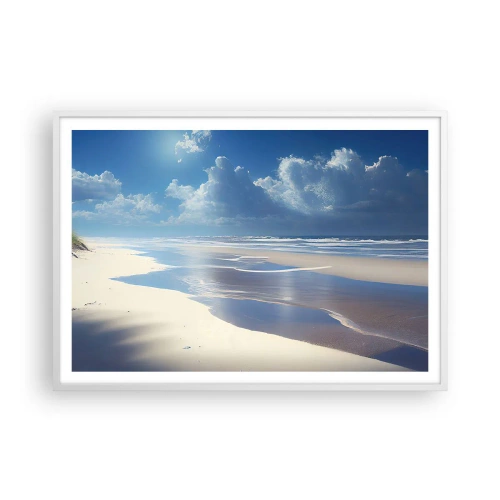 Poster in cornice bianca - Vacanze in paradiso - 100x70 cm