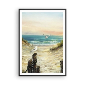 Poster in cornice nera - Silenzio senza vento - 70x100 cm