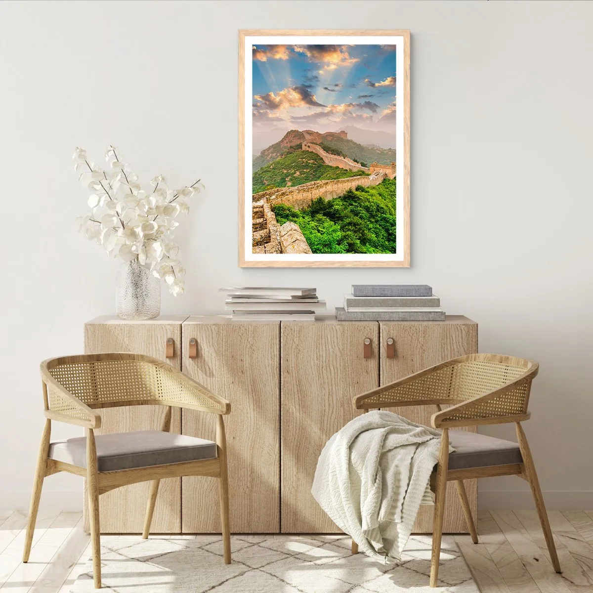 Poster in cornice rovere chiaro - La grandezza che non passa mai - 70x100 cm