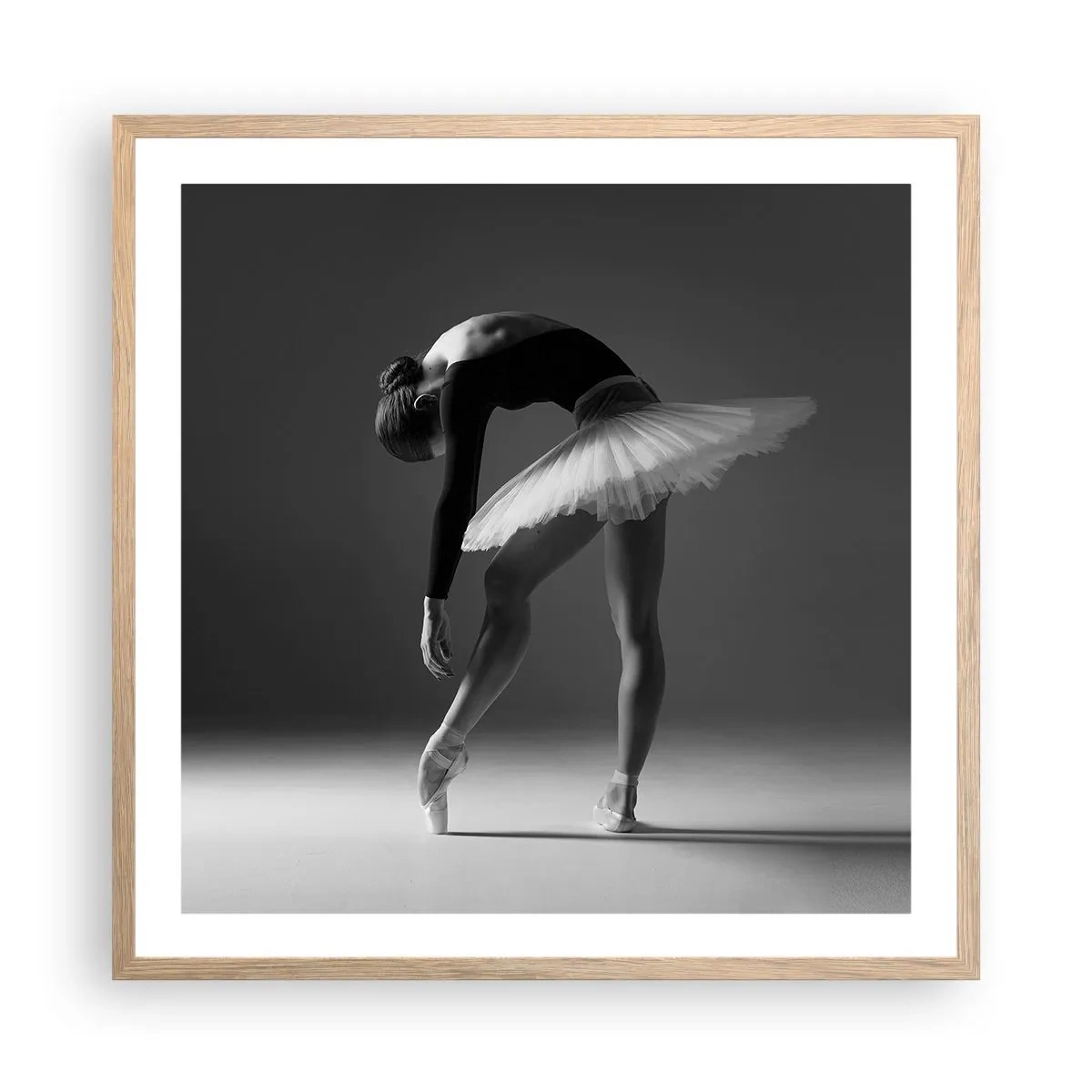 Poster in cornice rovere chiaro - Bella ballerina - 60x60 cm