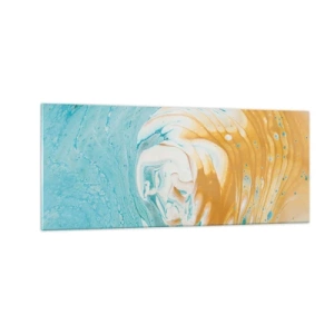 Quadro su vetro - Vortice pastello - 100x40 cm