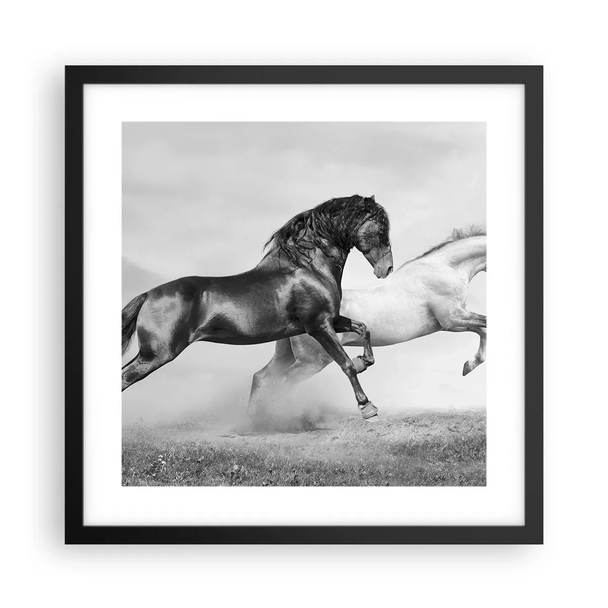 Poster in cornice nera - Angeli e demoni - 40x40 cm