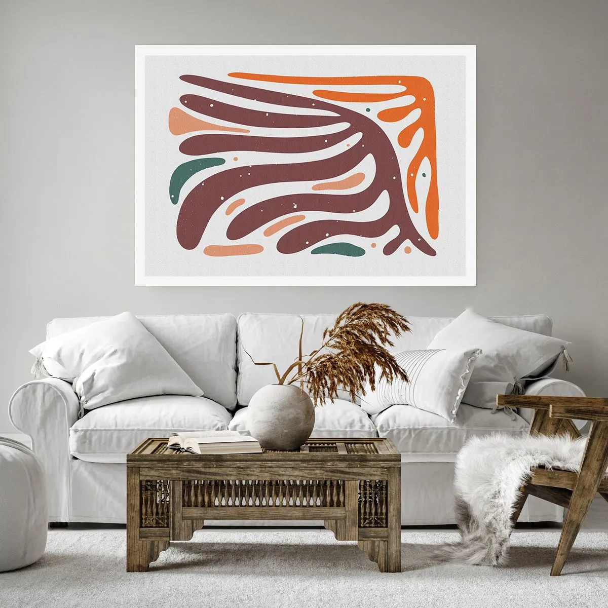 Poster - Composizione organica raggiante - 70x50 cm