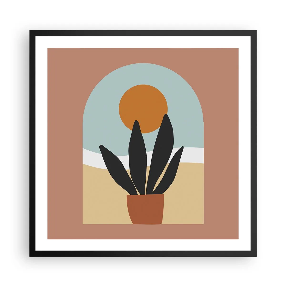 Poster in cornice nera - Piccole gioie - 60x60 cm