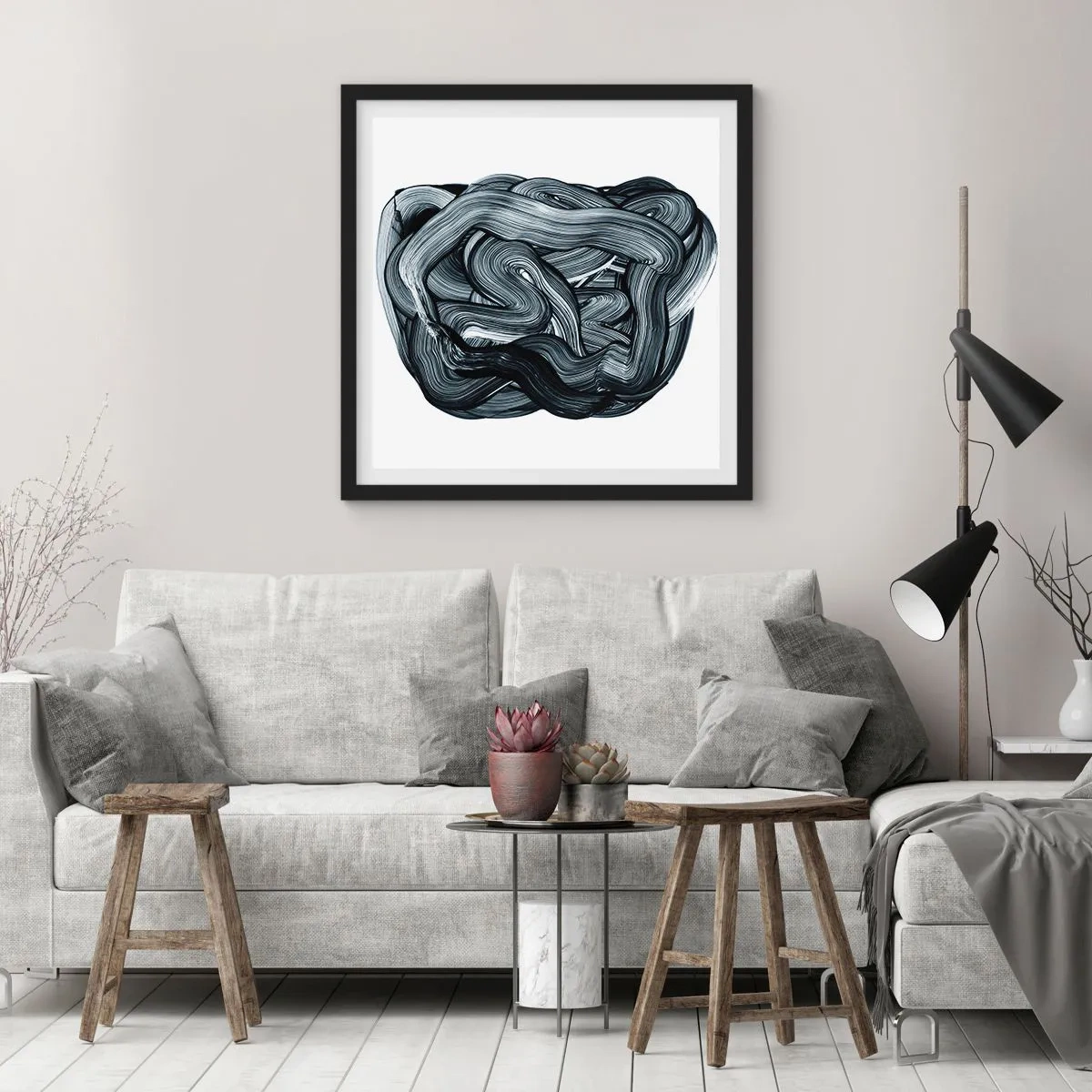 Poster in cornice nera - Non è così semplice - 60x60 cm