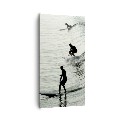 Quadro su tela - Stampe su Tela - Onde all'incontro - 65x120 cm