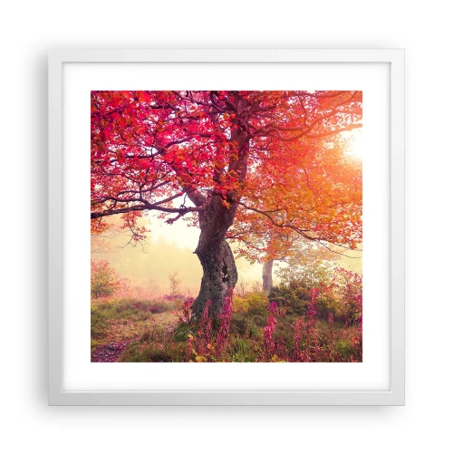 Poster in cornice bianca - L'esplosione della fioritura - 40x40 cm