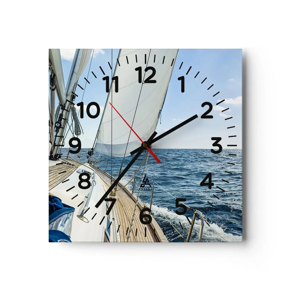 Orologio da parete - Orologio in Vetro - Benvenuta avventura - 40x40 cm