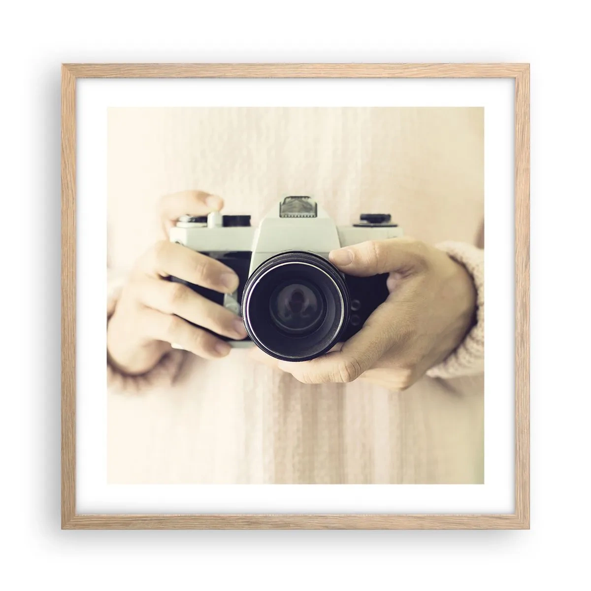 Poster in cornice rovere chiaro - Per vedere meglio... - 50x50 cm