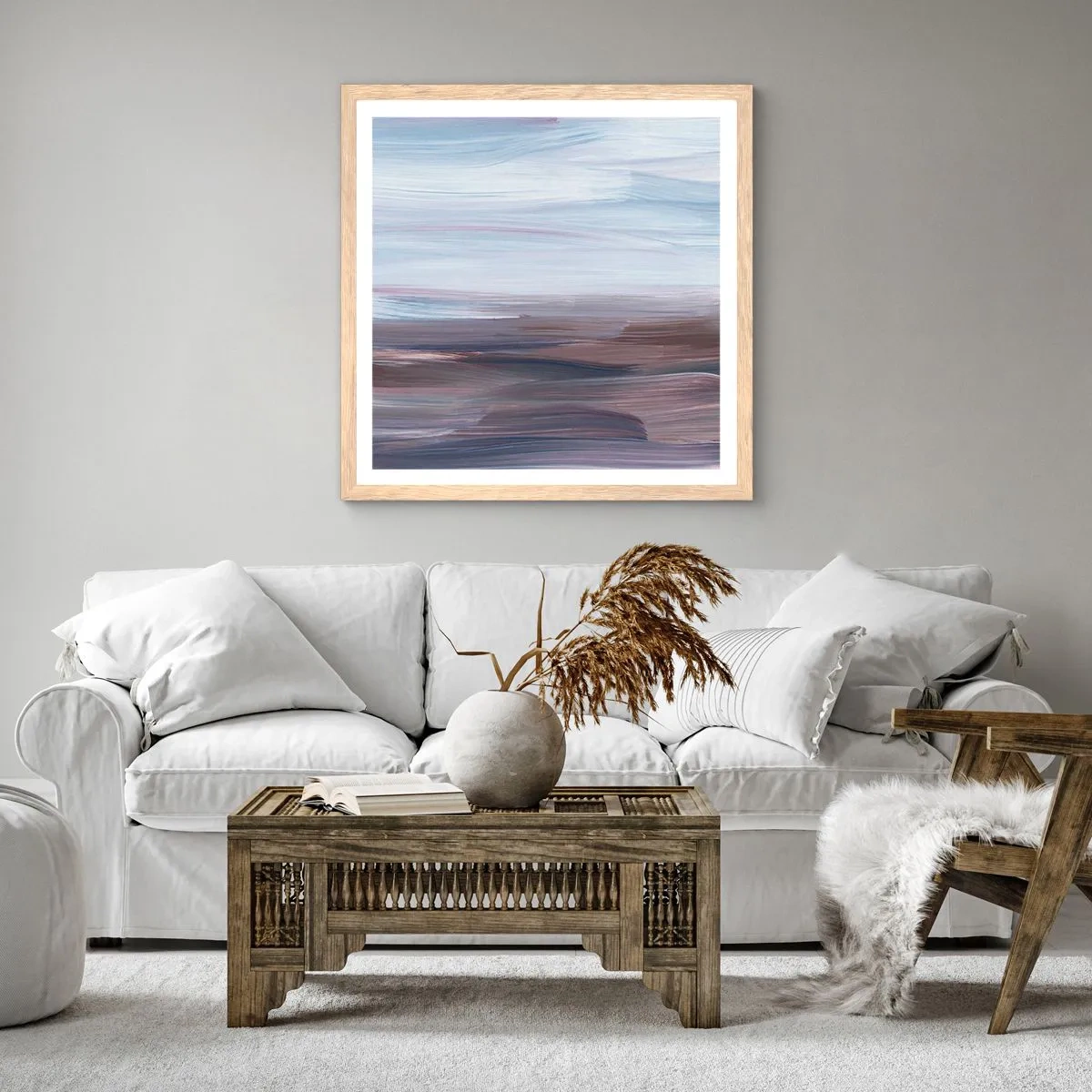 Poster in cornice rovere chiaro - Gli elementi: l'acqua - 30x30 cm