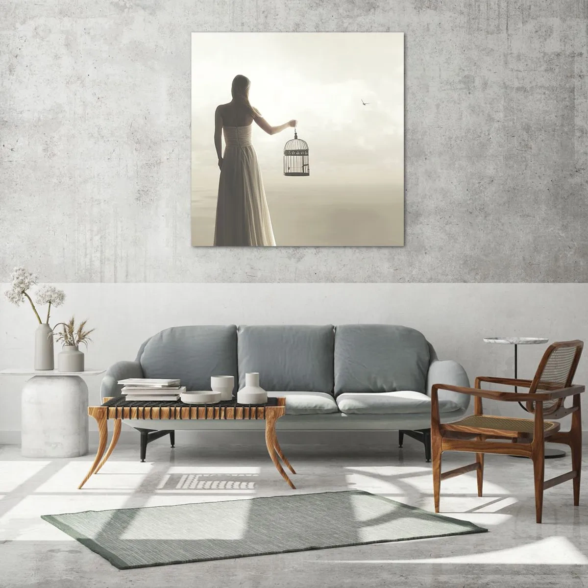 Quadro su vetro - Sii libera - 30x30 cm