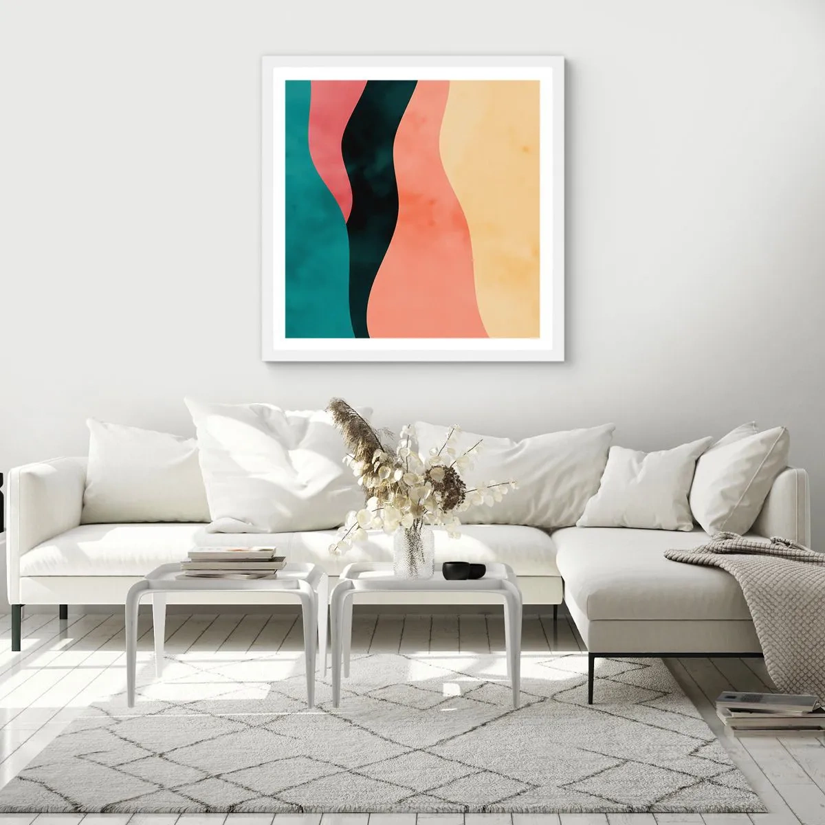 Poster in cornice bianca - Difformità conforme - 60x60 cm