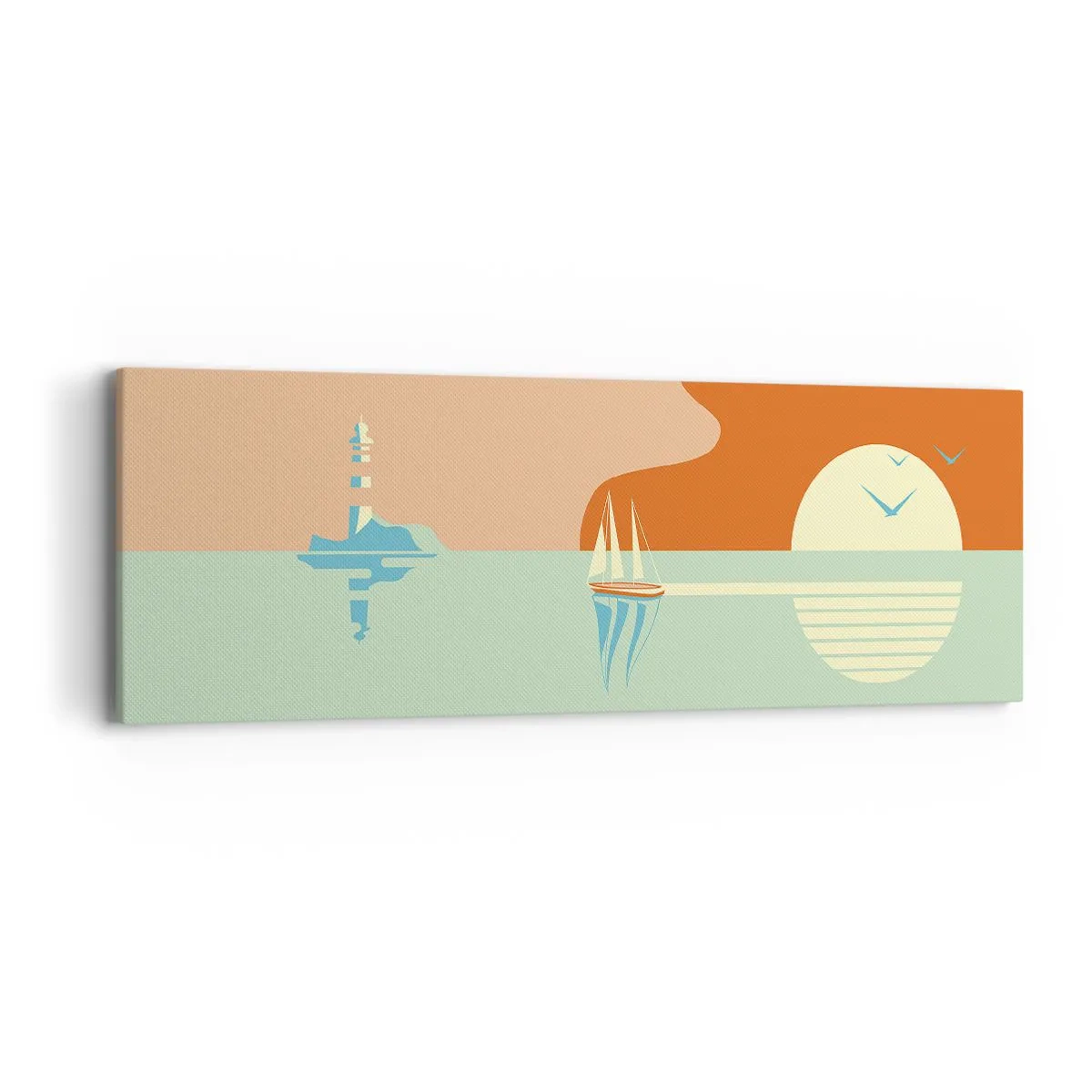 Quadro su tela - Stampe su Tela - Ideale paesaggio marittimo - 90x30 cm