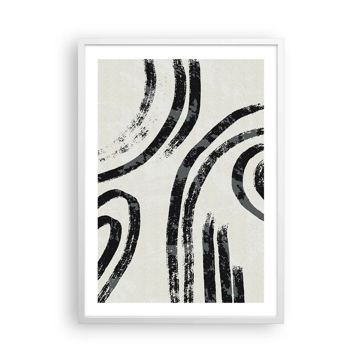 Poster in cornice bianca - Interrotto a metà - 50x70 cm