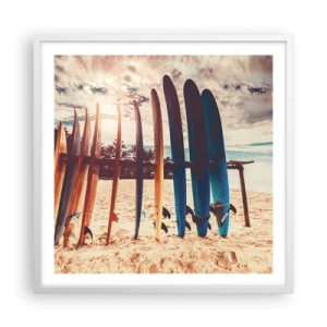 Poster in cornice bianca - Buonanotte, a domani - 60x60 cm