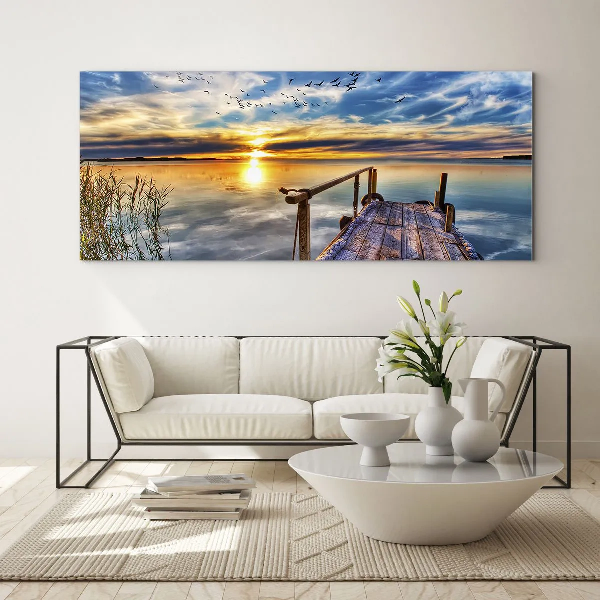 Quadro su vetro - Il vento è andato a dormire - 100x40 cm
