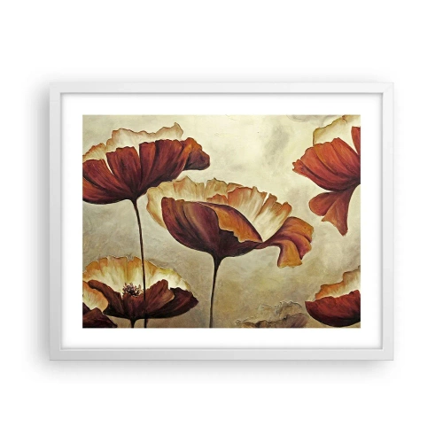 Poster in cornice bianca - Nei prati e nei campi - 50x40 cm