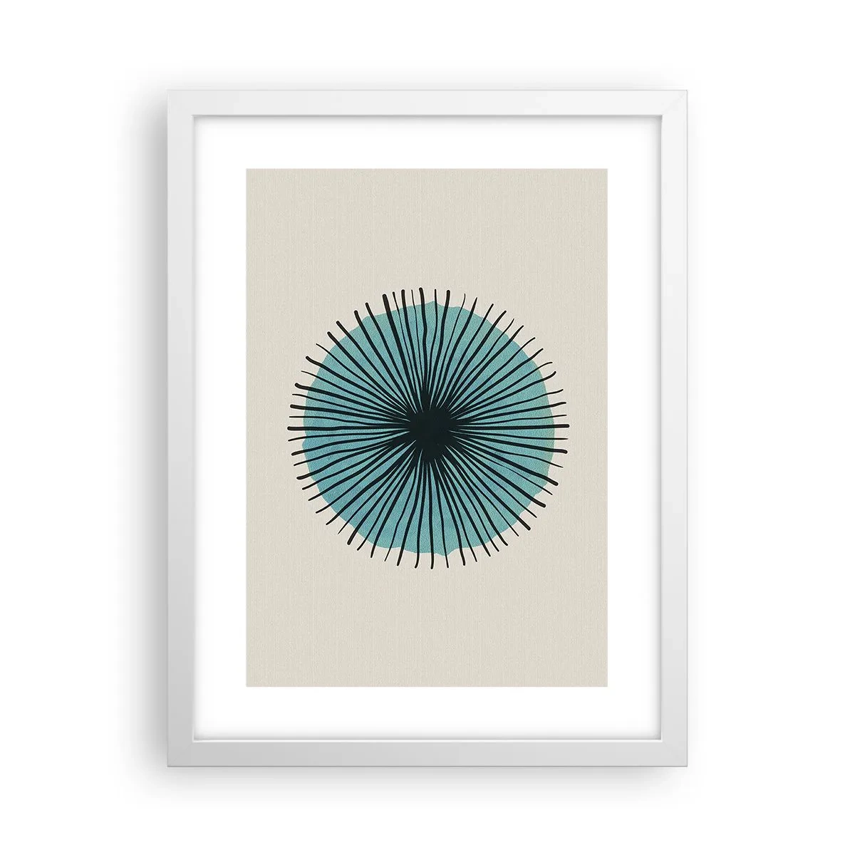 Poster in cornice bianca - Radiosamente nel blu - 30x40 cm