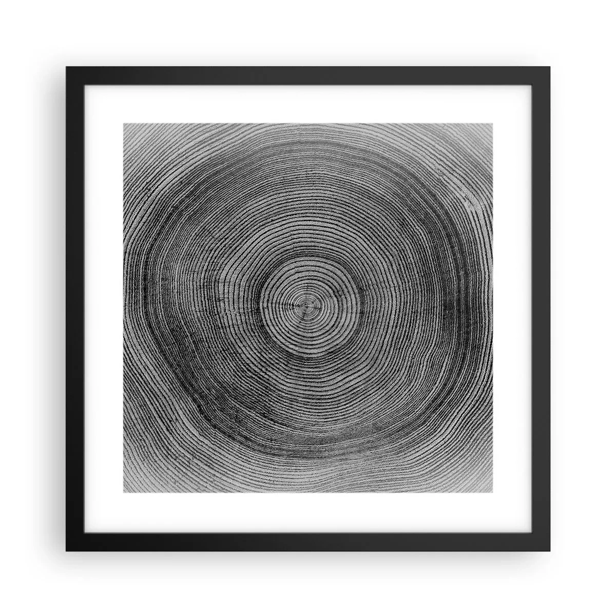 Poster in cornice nera - I segni del tempo - 40x40 cm