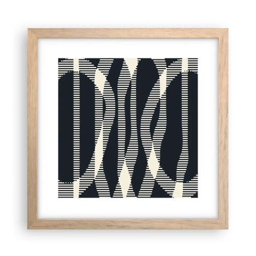 Poster in cornice rovere chiaro - Tentativo di rompere l'oscurità - 30x30 cm