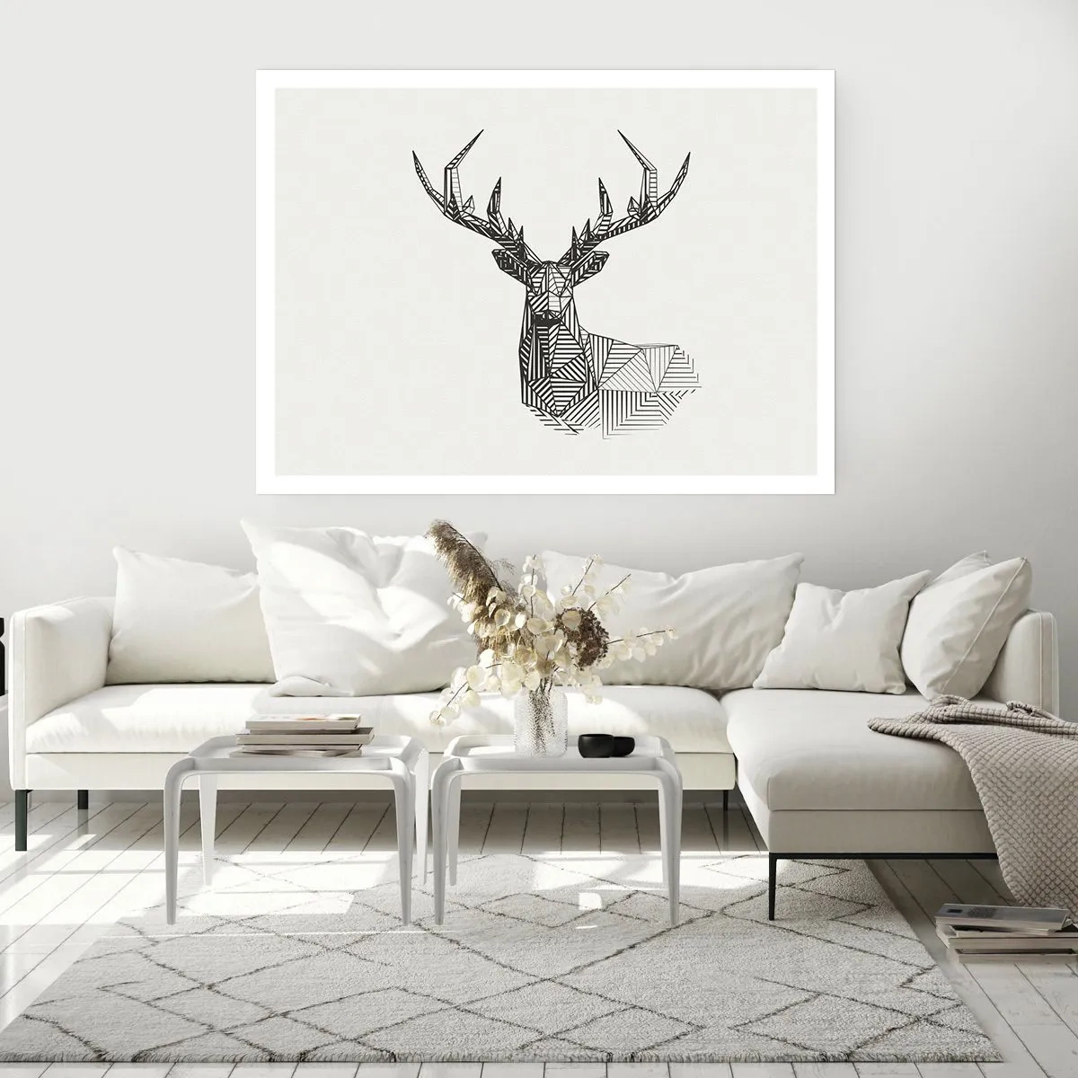 Poster - Cervo in stile cubista - 50x40 cm