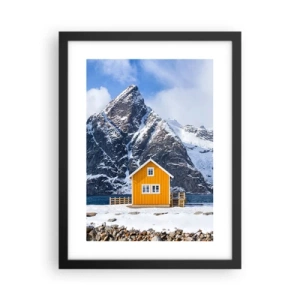 Poster in cornice nera - Vacanze scandinave - 30x40 cm