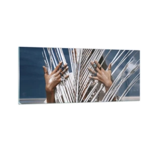 Quadro su vetro - La ragazza dello sciamano? - 100x40 cm