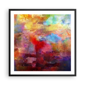Poster in cornice nera - Guardando dentro all'arcobaleno - 60x60 cm