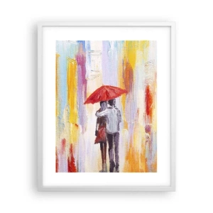 Poster in cornice bianca - Che piova ancora - 40x50 cm