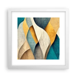 Poster in cornice bianca - Ritmo e ondulazioni - 30x30 cm