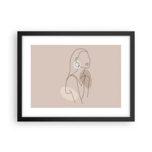 Poster in cornice nera - Icona di giovinezza - 40x30 cm