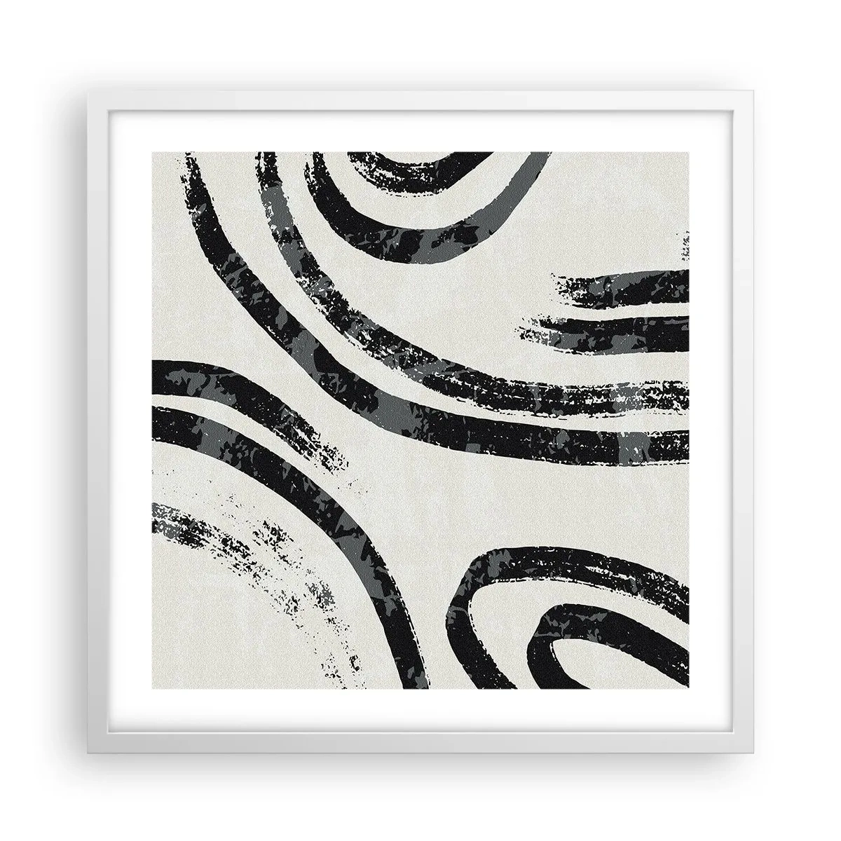 Poster in cornice bianca - Interrotto a metà - 50x50 cm