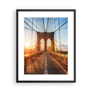 Poster in cornice nera - Sul ponte d'oro - 40x50 cm