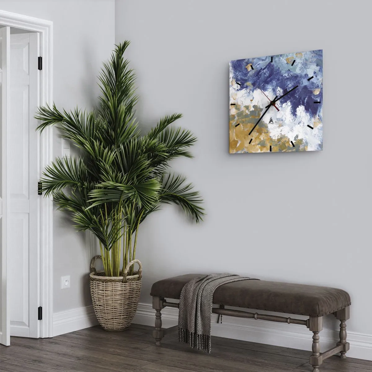 Orologio da parete - Orologio in Vetro - La danza degli elementi - 40x40 cm