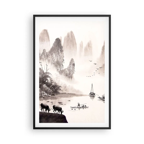 Poster in cornice nera - L'esotica quotidianità dell'Oriente - 61x91 cm